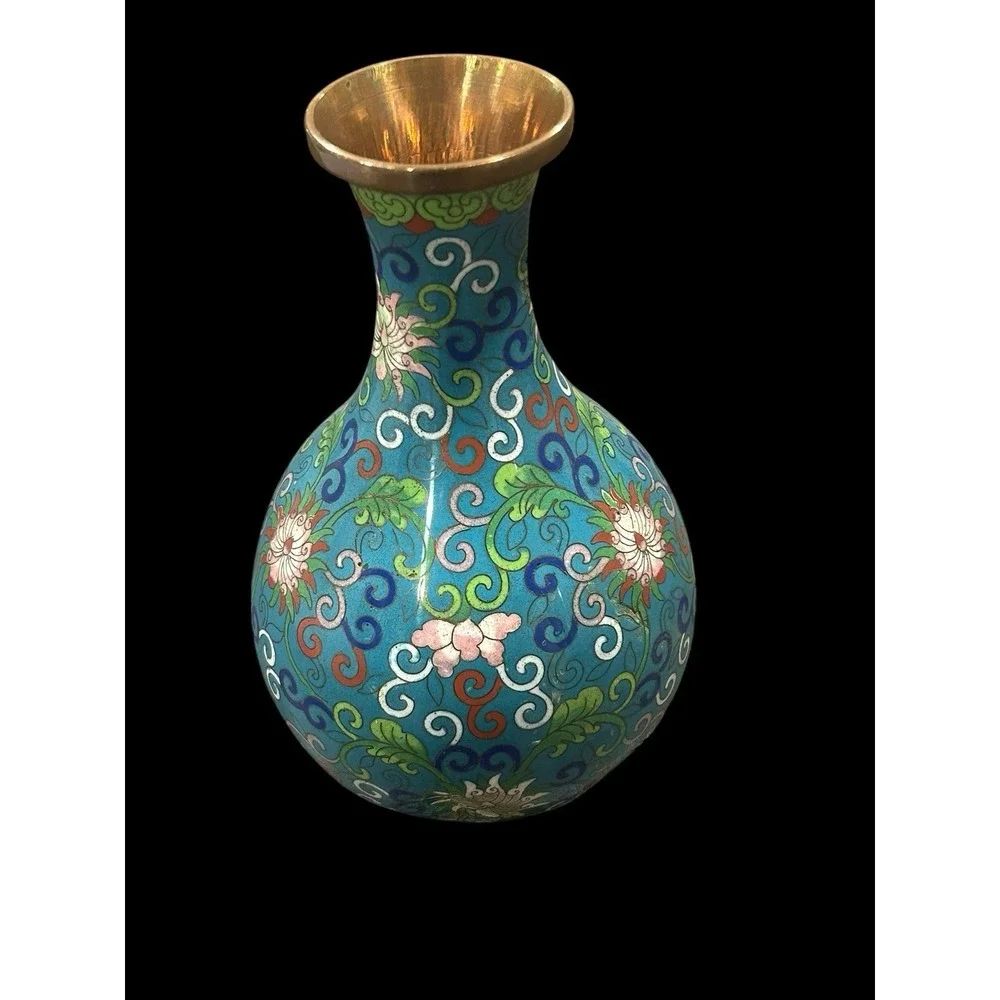 Vintage Chinese Cloisonné Vase 8